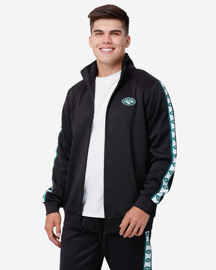 New York Jets Stripe Logo Track Jacket FOCO - FOCO.com