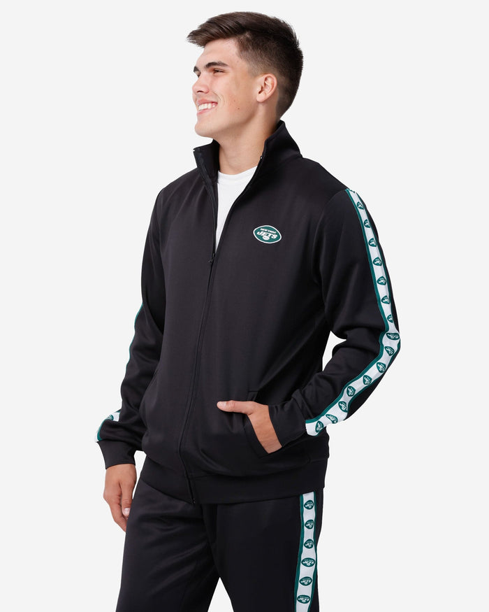 New York Jets Stripe Logo Track Jacket FOCO S - FOCO.com