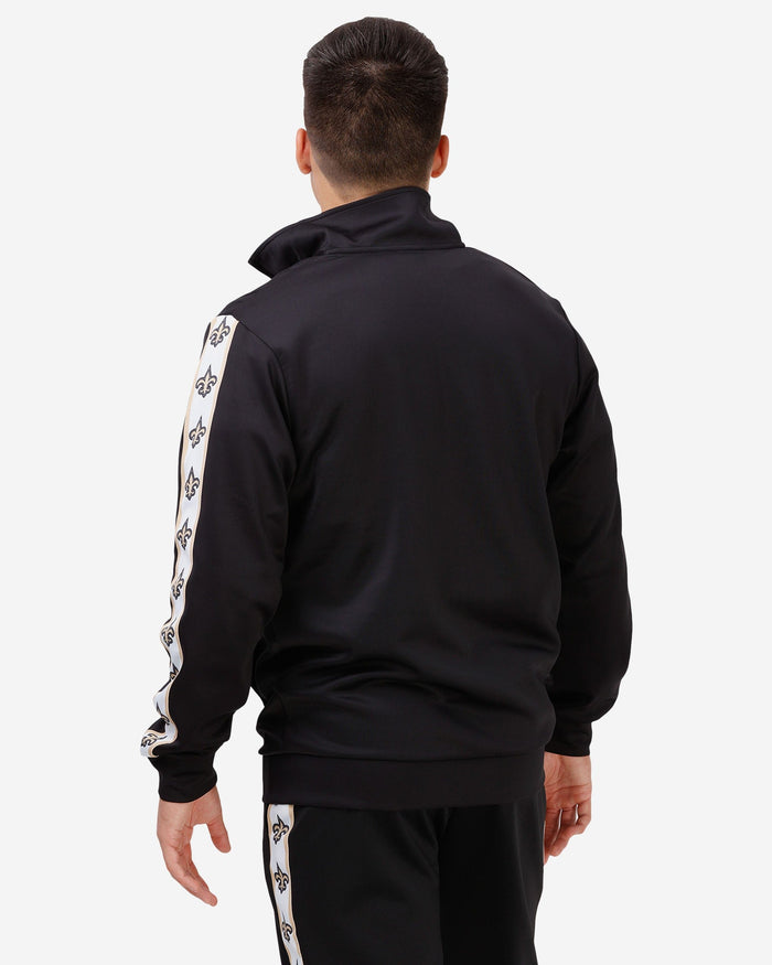 New Orleans Saints Stripe Logo Track Jacket FOCO - FOCO.com