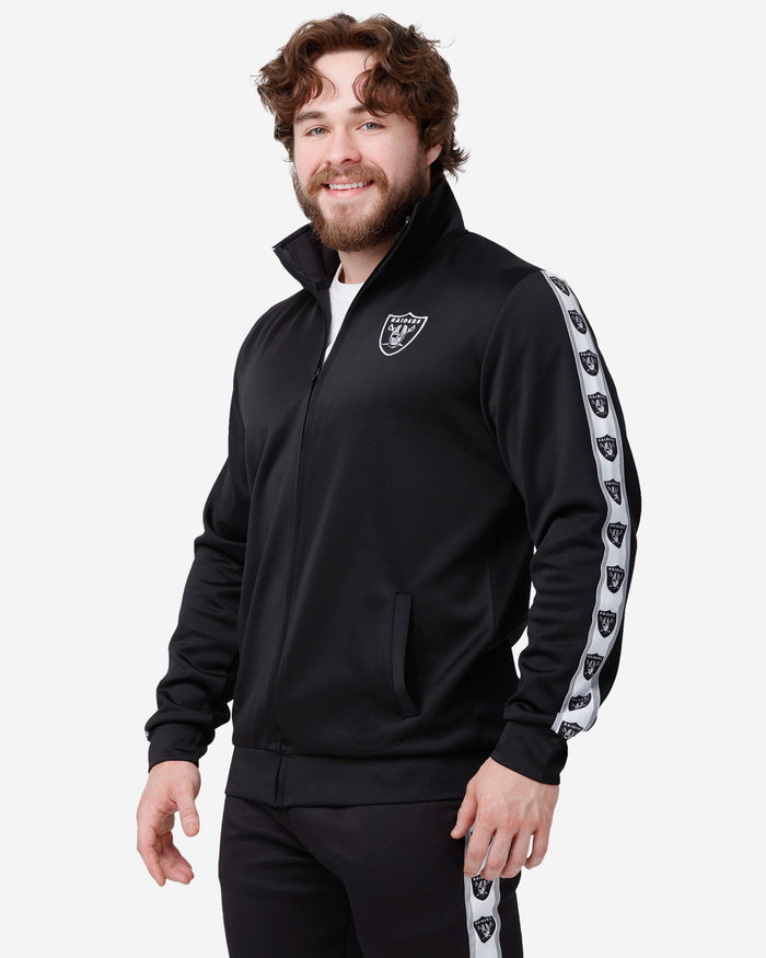 Las Vegas Raiders Stripe Logo Track Jacket FOCO S - FOCO.com