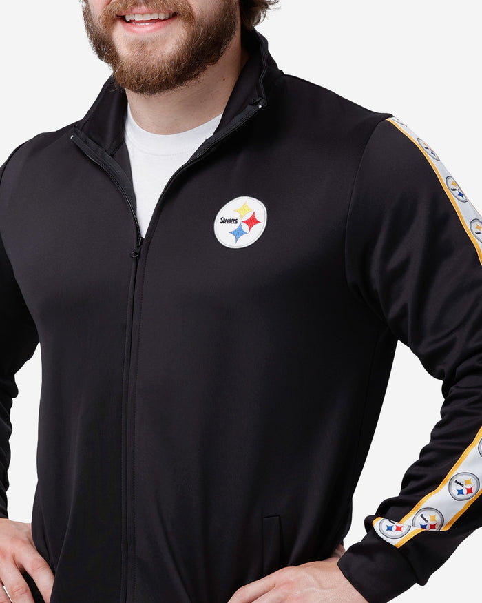 Pittsburgh Steelers Stripe Logo Track Jacket FOCO - FOCO.com