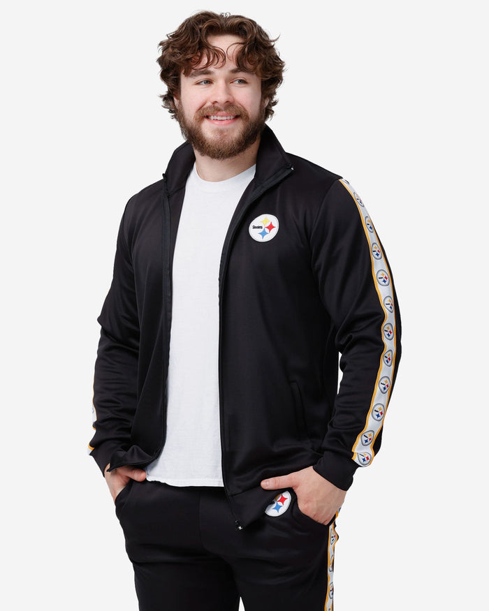 Pittsburgh Steelers Stripe Logo Track Jacket FOCO - FOCO.com