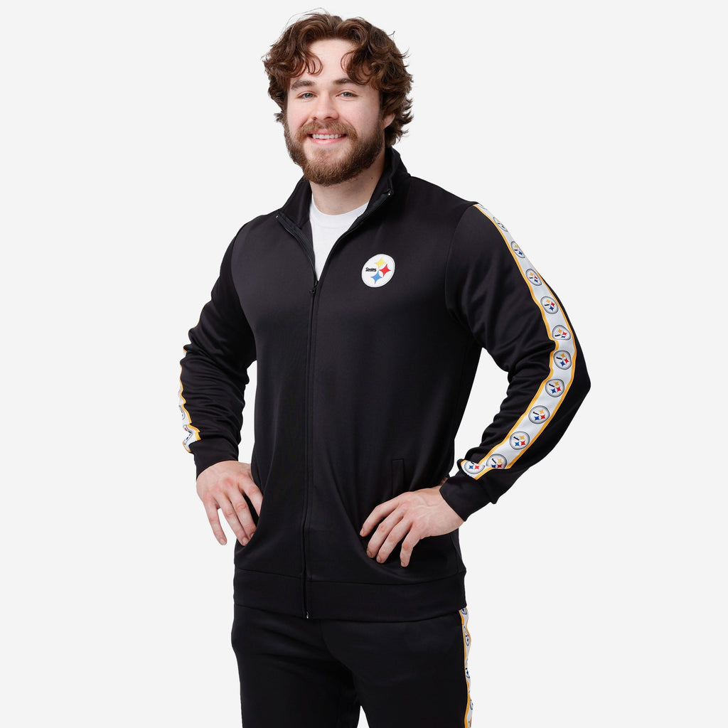 Pittsburgh Steelers Stripe Logo Track Jacket FOCO S - FOCO.com