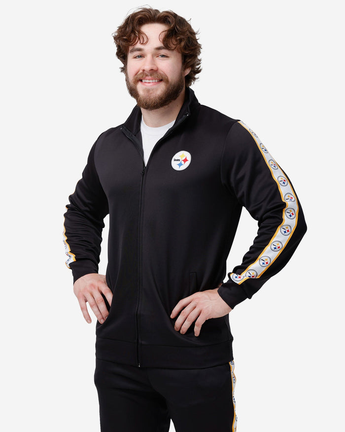 Pittsburgh Steelers Stripe Logo Track Jacket FOCO S - FOCO.com