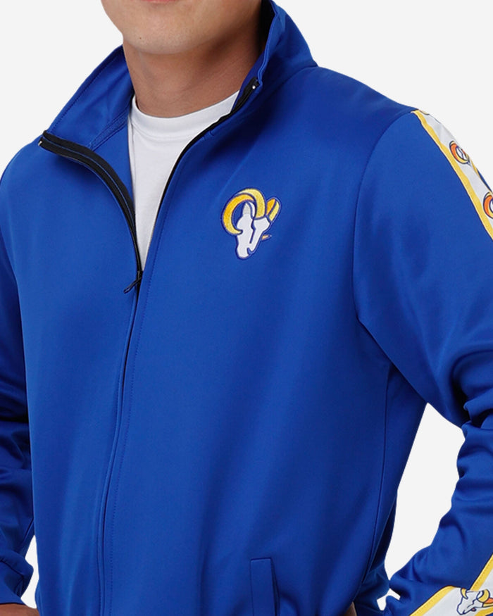 Los Angeles Rams Stripe Logo Track Jacket FOCO - FOCO.com