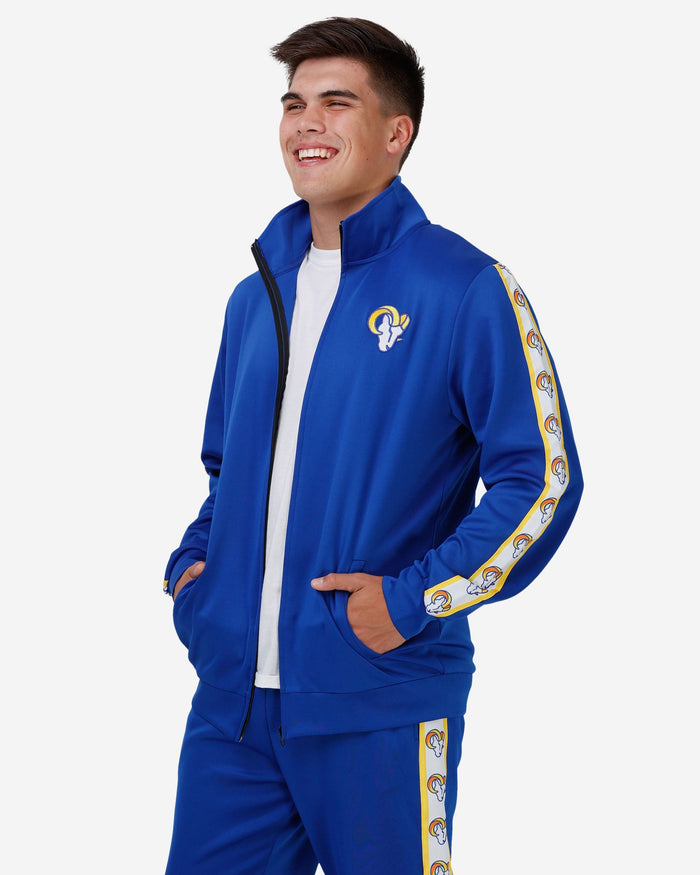 Los Angeles Rams Stripe Logo Track Jacket FOCO - FOCO.com