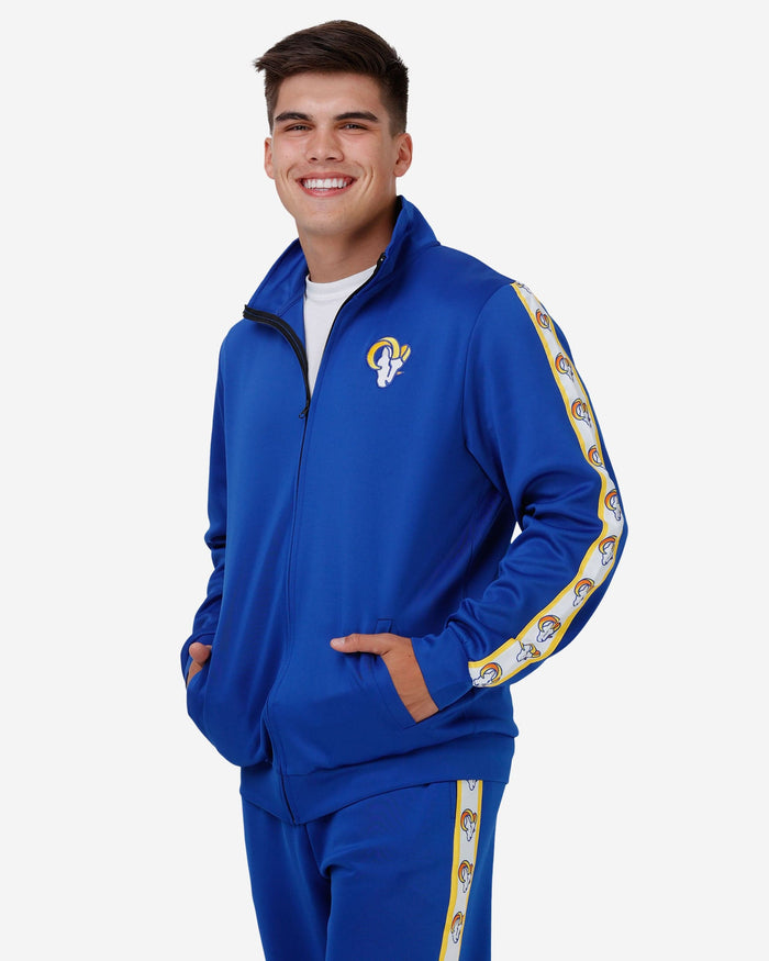 Los Angeles Rams Stripe Logo Track Jacket FOCO S - FOCO.com