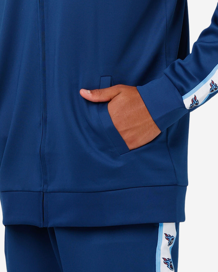 Tennessee Titans Stripe Logo Track Jacket FOCO - FOCO.com