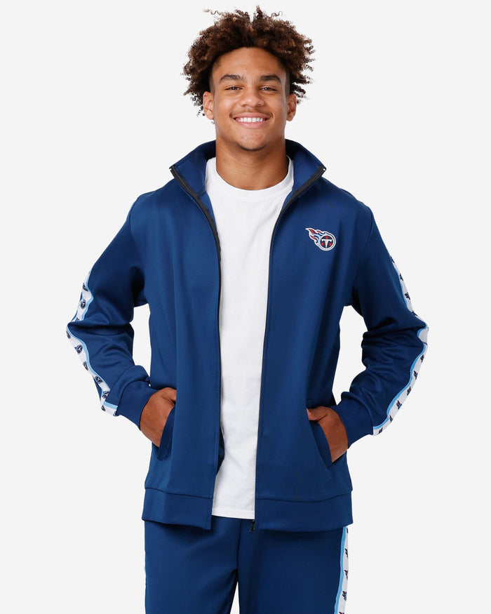 Tennessee Titans Stripe Logo Track Jacket FOCO - FOCO.com