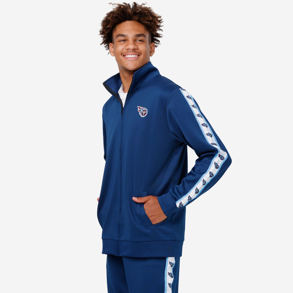 Tennessee Titans Stripe Logo Track Jacket FOCO S - FOCO.com