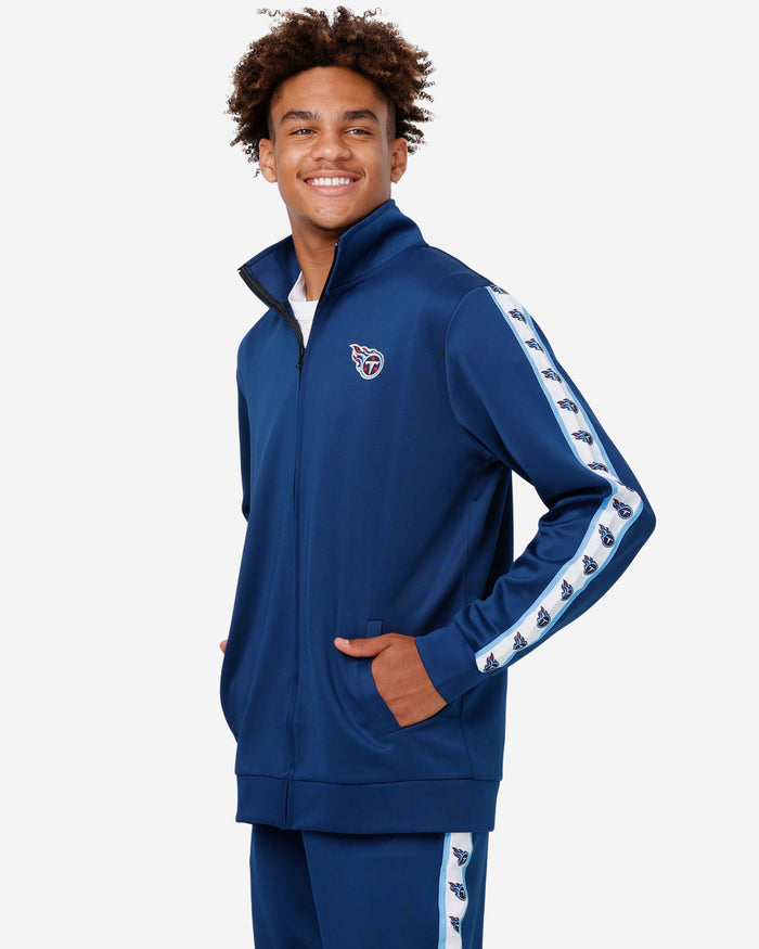 Tennessee Titans Stripe Logo Track Jacket FOCO S - FOCO.com