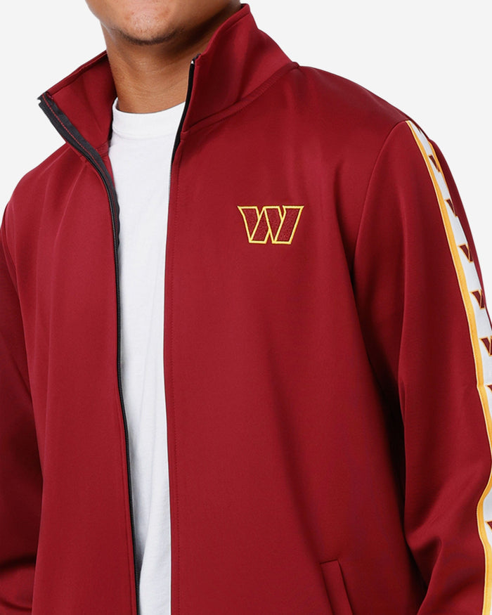 Washington Commanders Stripe Logo Track Jacket FOCO - FOCO.com