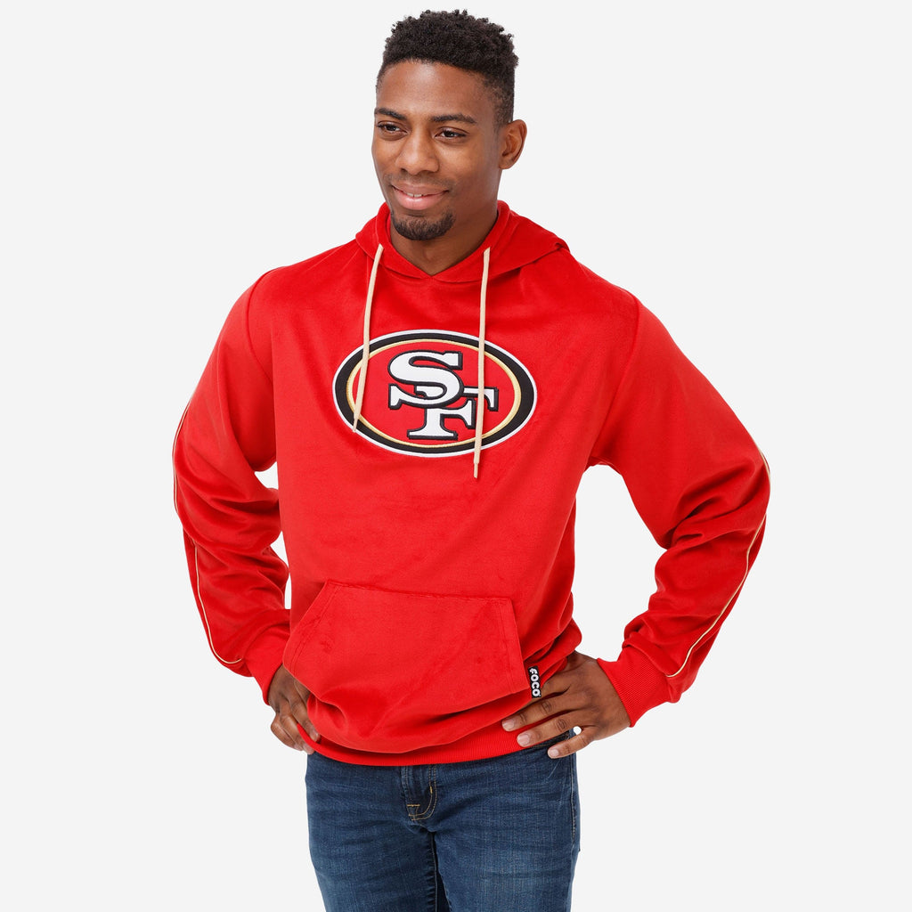 San Francisco 49ers Velour Hooded Sweatshirt FOCO S - FOCO.com