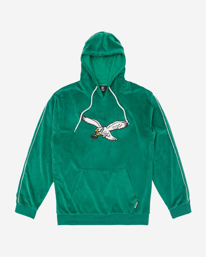 Philadelphia Eagles Kelly Green Velour Hooded Sweatshirt FOCO - FOCO.com