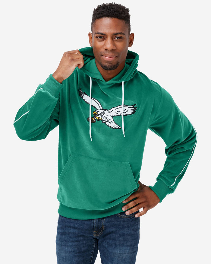 Philadelphia Eagles Kelly Green Velour Hooded Sweatshirt FOCO S - FOCO.com