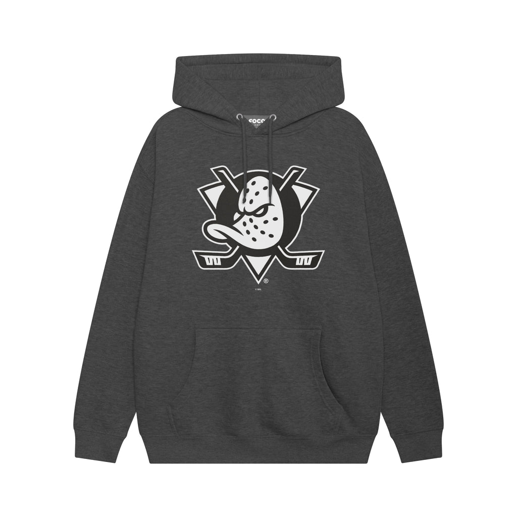 Anaheim Ducks Black & White Primary Logo Hoodie