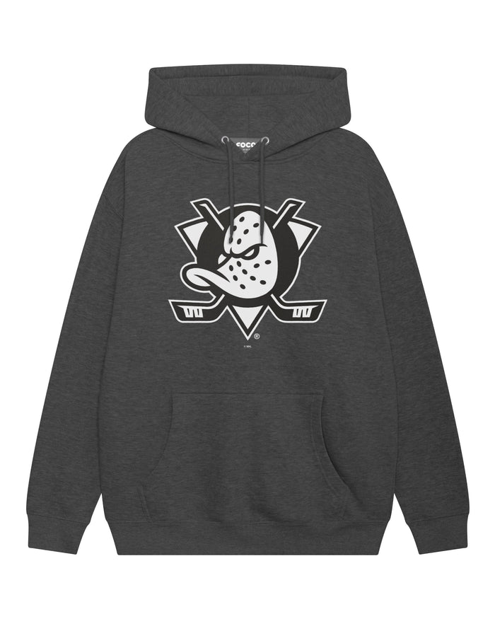Anaheim Ducks Black & White Primary Logo Hoodie