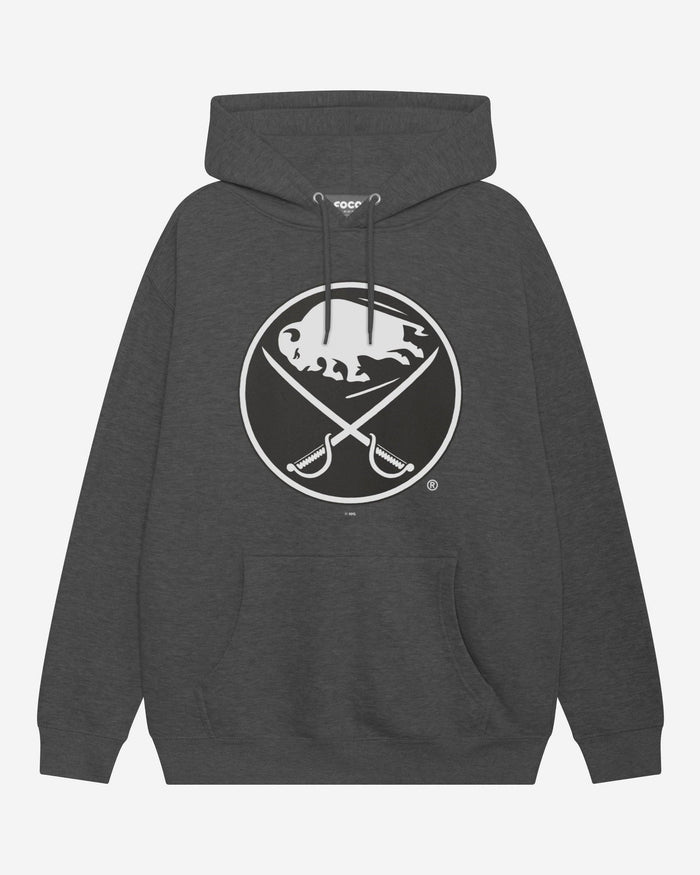 Buffalo Sabres Black & White Primary Logo Hoodie FOCO S - FOCO.com