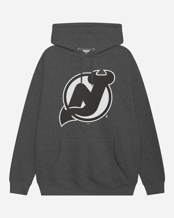 New Jersey Devils Black & White Primary Logo Hoodie FOCO S - FOCO.com