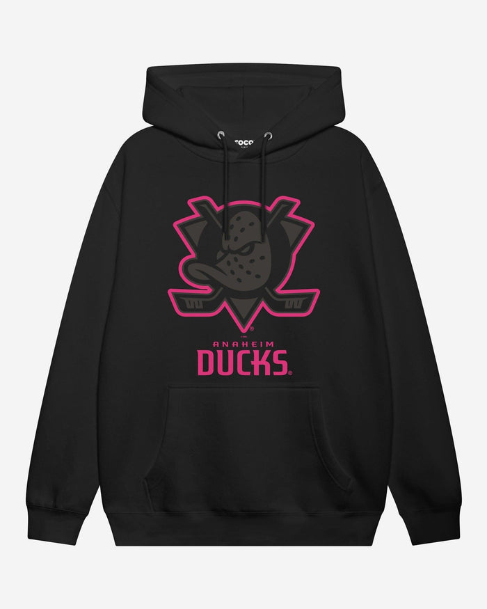 Anaheim Ducks Highlight Reel Hoodie FOCO Black/Neon Pink S - FOCO.com