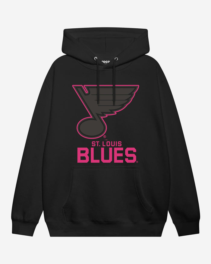 St Louis Blues Highlight Reel Hoodie FOCO Black/Neon Pink S - FOCO.com