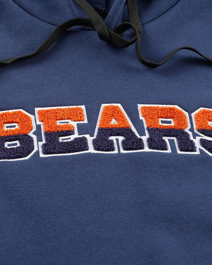 Chicago Bears Womens Cropped Chenille Hoodie FOCO - FOCO.com