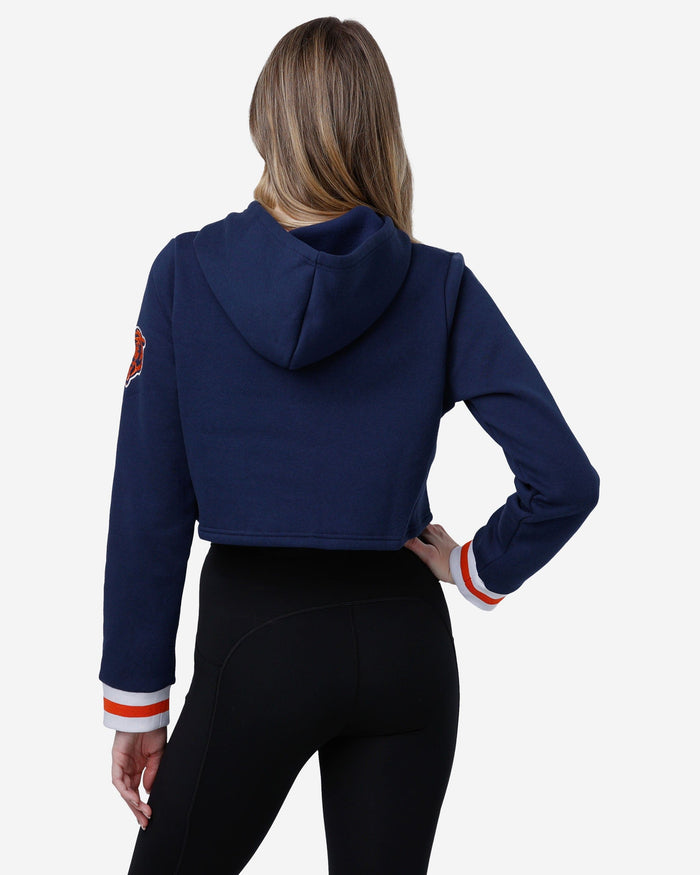 Chicago Bears Womens Cropped Chenille Hoodie FOCO - FOCO.com