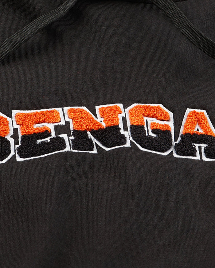 Cincinnati Bengals Womens Cropped Chenille Hoodie FOCO - FOCO.com