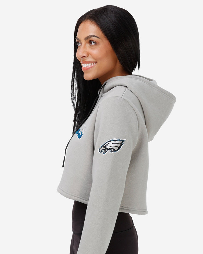 Philadelphia Eagles Womens Cropped Chenille Hoodie FOCO - FOCO.com