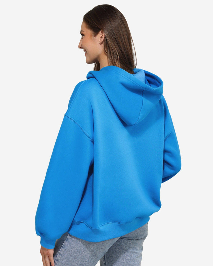 Detroit Lions Womens Rhinestone Logo Oversized Hoodie FOCO S - FOCO.com
