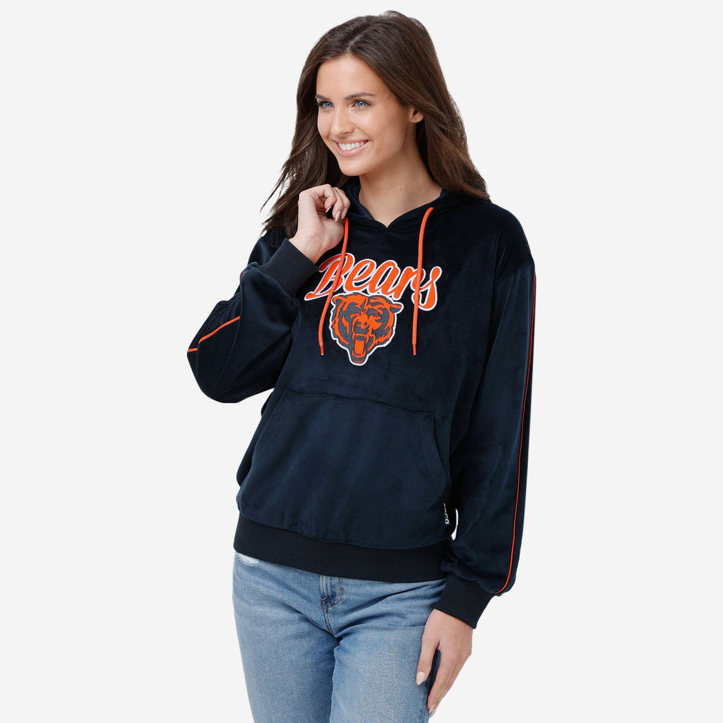 Chicago Bears Womens Velour Hooded Sweatshirt FOCO S - FOCO.com