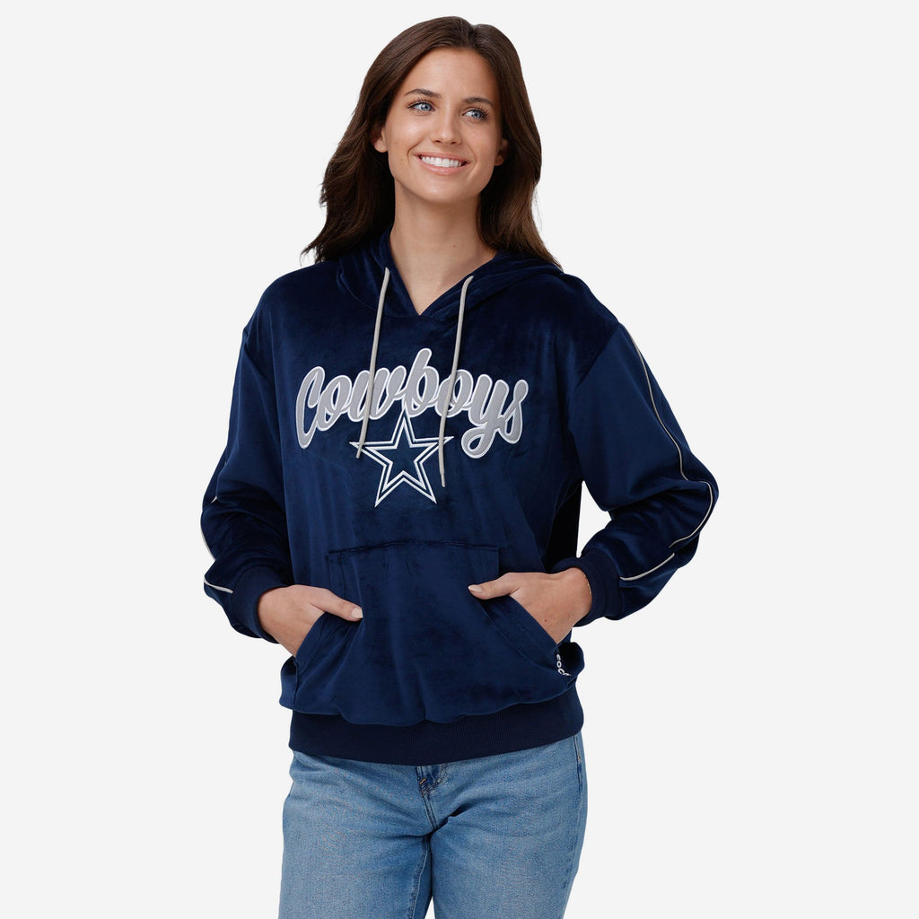 Dallas Cowboys Womens Velour Hooded Sweatshirt FOCO S - FOCO.com