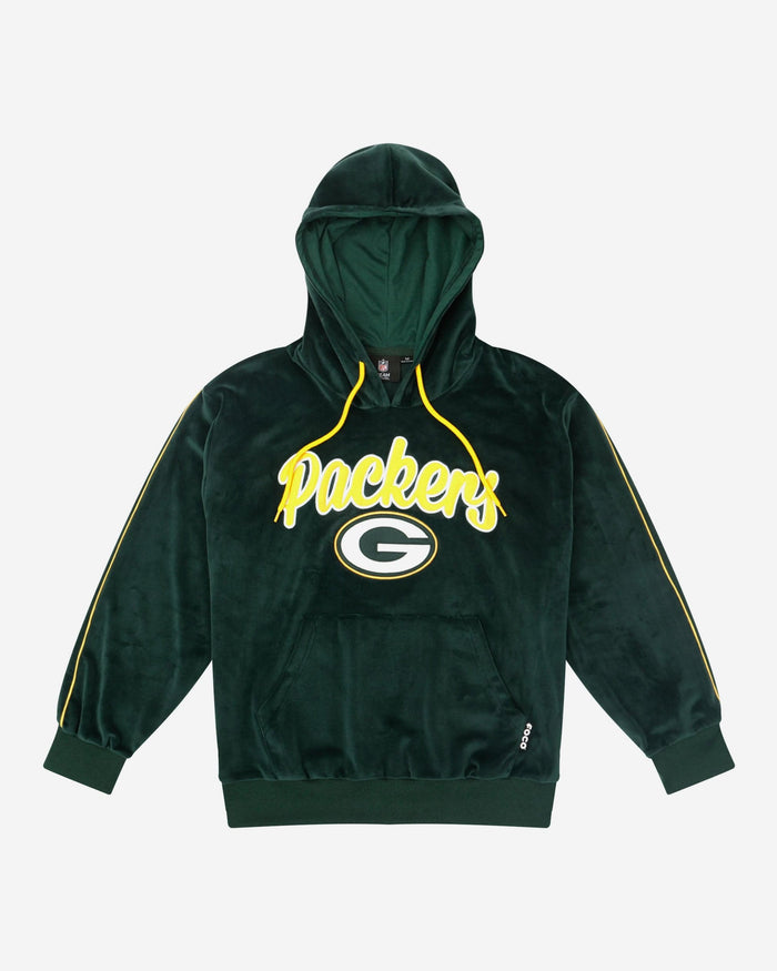 Green Bay Packers Womens Velour Hooded Sweatshirt FOCO - FOCO.com