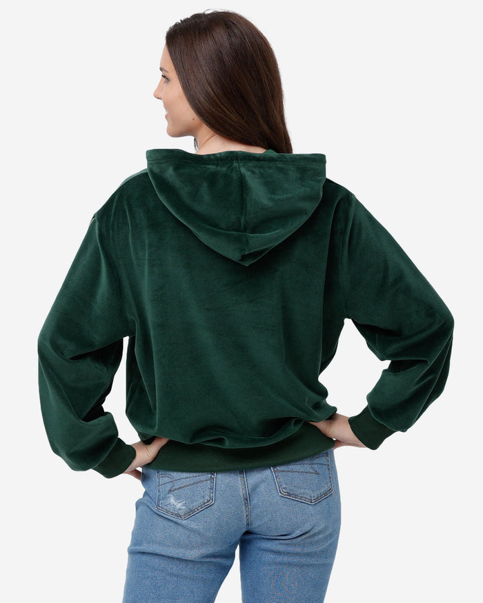 Green Bay Packers Womens Velour Hooded Sweatshirt FOCO - FOCO.com