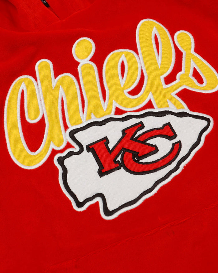 Kansas City Chiefs Womens Velour Hooded Sweatshirt FOCO - FOCO.com