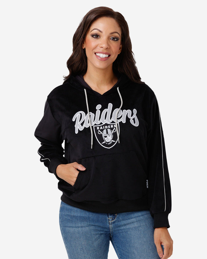 Las Vegas Raiders Womens Velour Hooded Sweatshirt FOCO S - FOCO.com