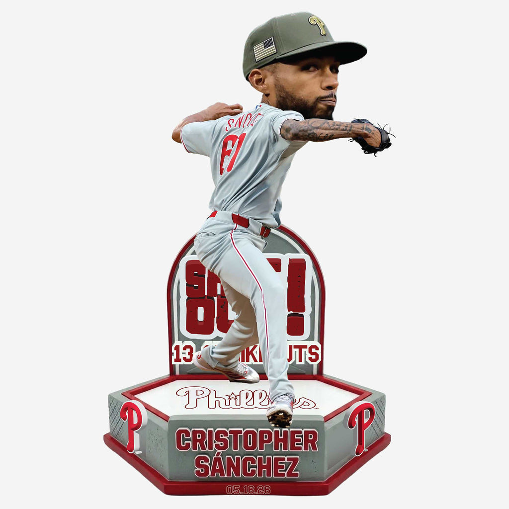 Cristopher Sanchez Philadelphia Phillies Complete Game Shutout Bobblehead FOCO - FOCO.com