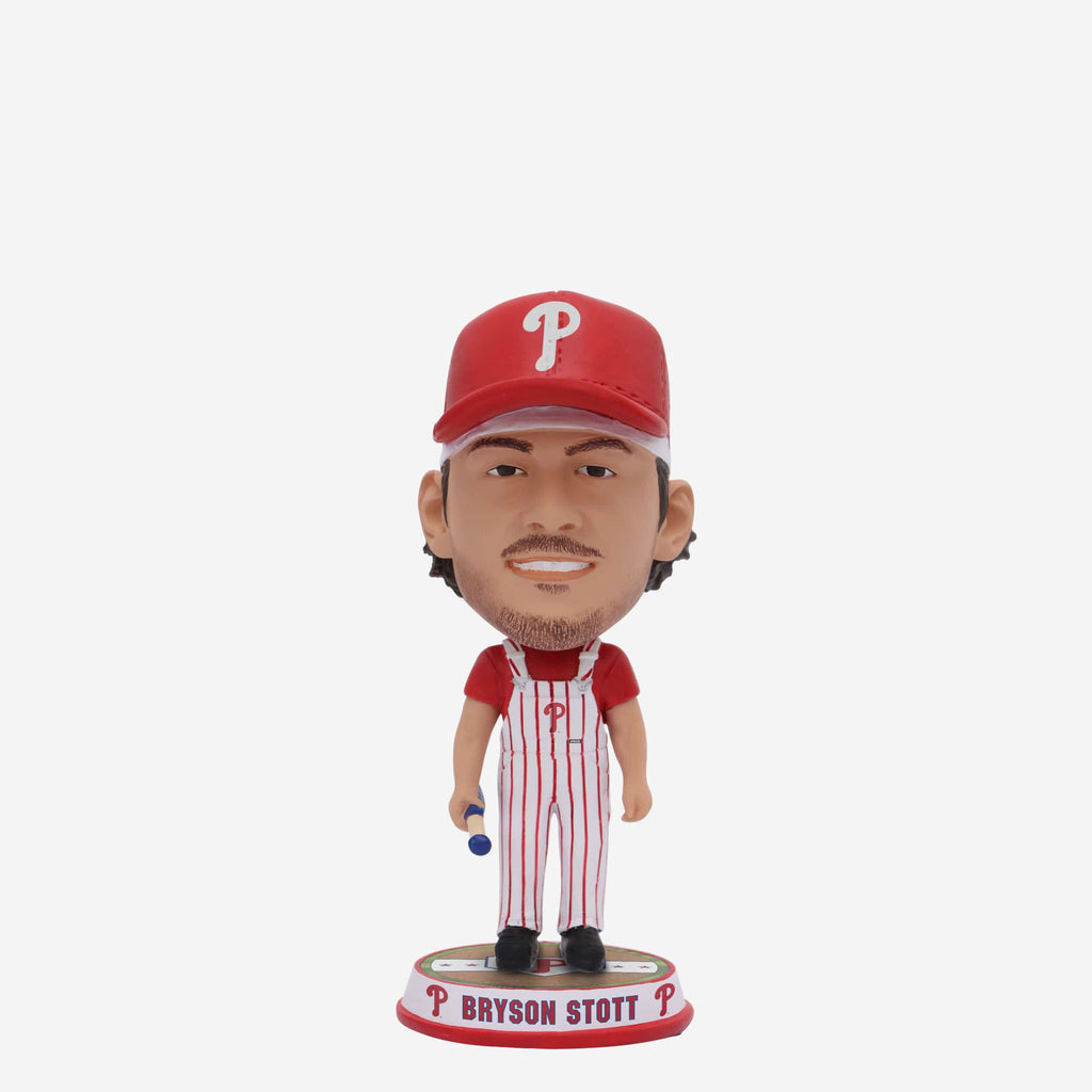 Bryson Stott Philadelphia Phillies Bib Overalls Mini Bighead Bobblehead FOCO - FOCO.com