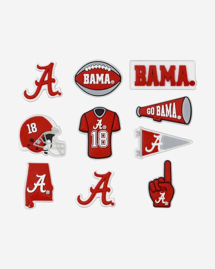 Alabama Crimson Tide 10 Pack Team Clog Charms FOCO - FOCO.com