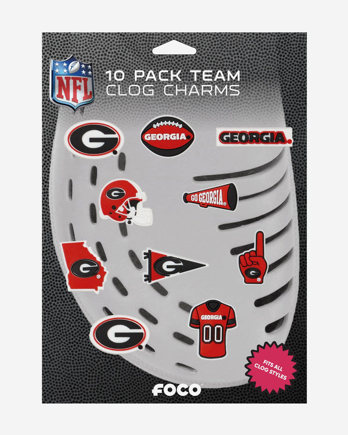 Georgia Bulldogs 10 Pack Team Clog Charms FOCO - FOCO.com