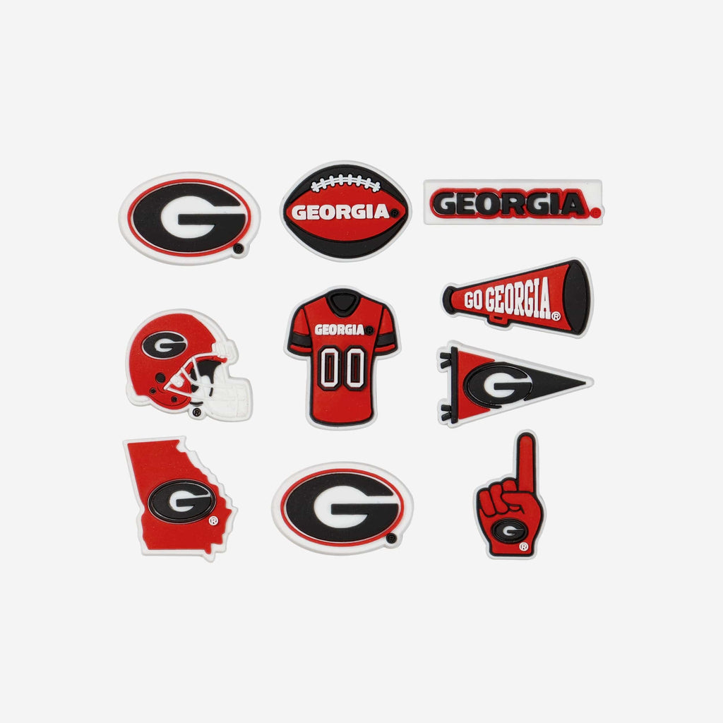 Georgia Bulldogs 10 Pack Team Clog Charms FOCO - FOCO.com