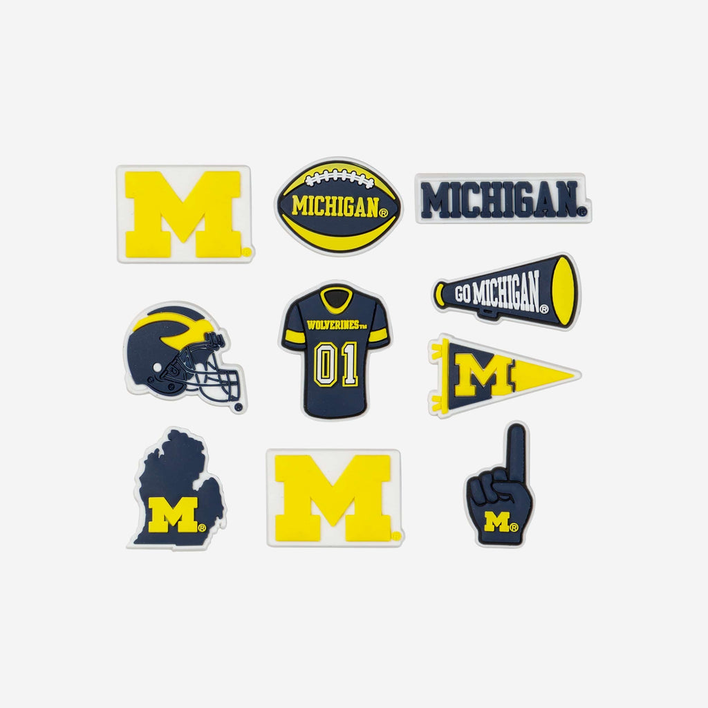 Michigan Wolverines 10 Pack Team Clog Charms FOCO - FOCO.com