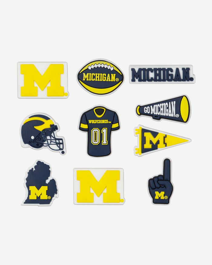 Michigan Wolverines 10 Pack Team Clog Charms FOCO - FOCO.com