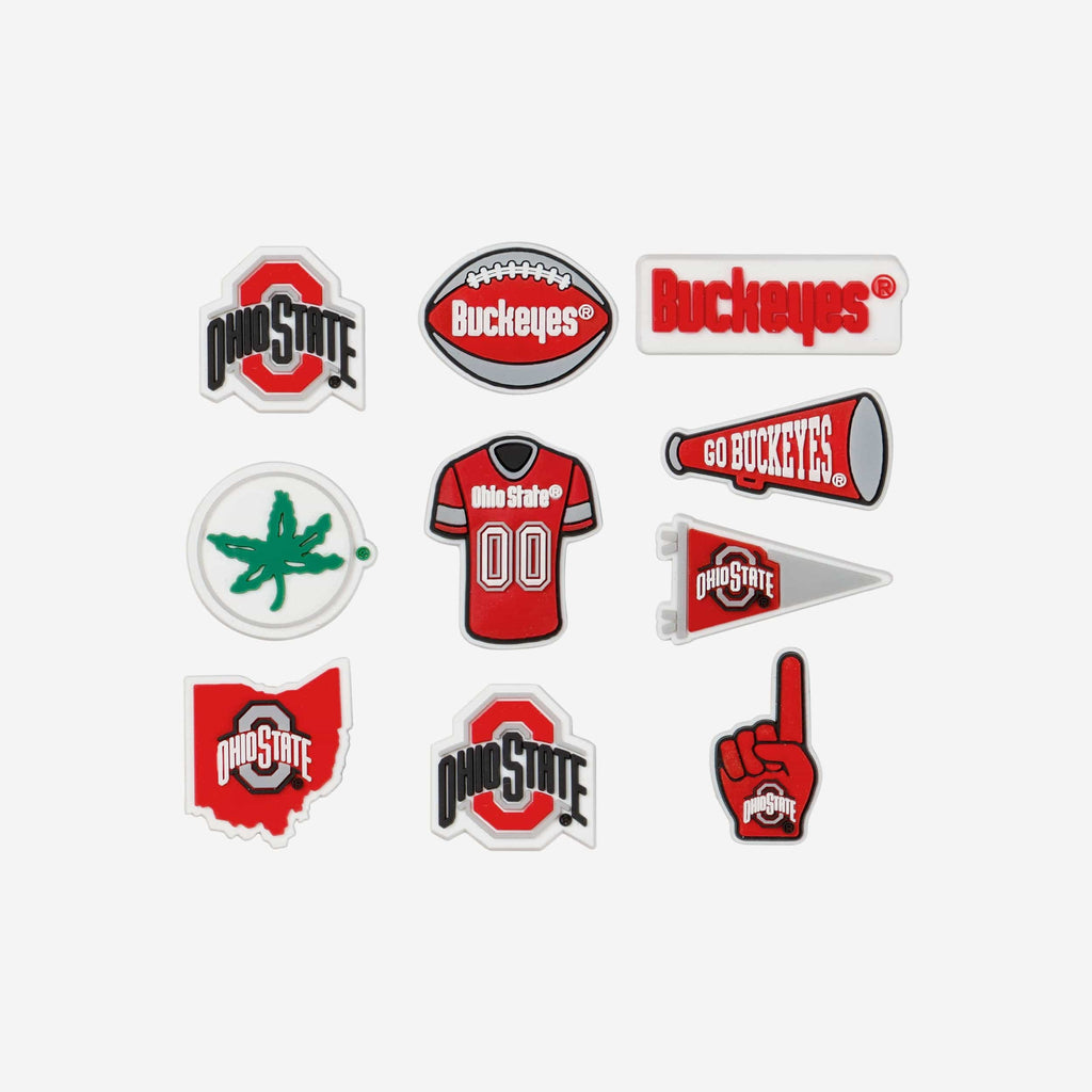 Ohio State Buckeyes 10 Pack Team Clog Charms FOCO - FOCO.com