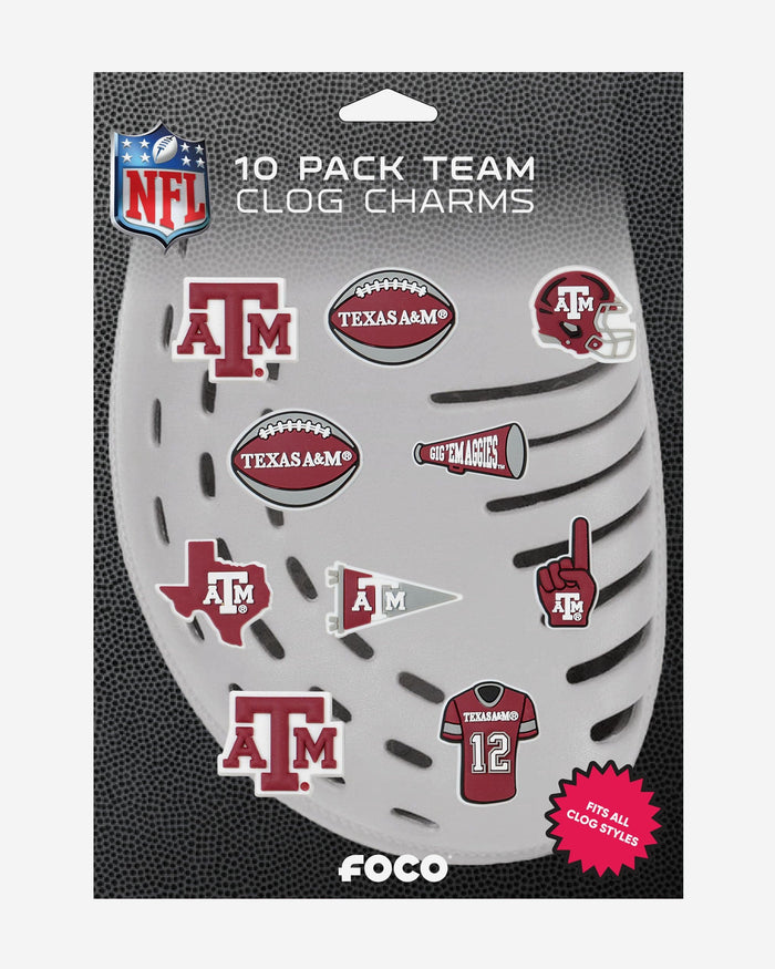 Texas A&M Aggies 10 Pack Team Clog Charms FOCO - FOCO.com