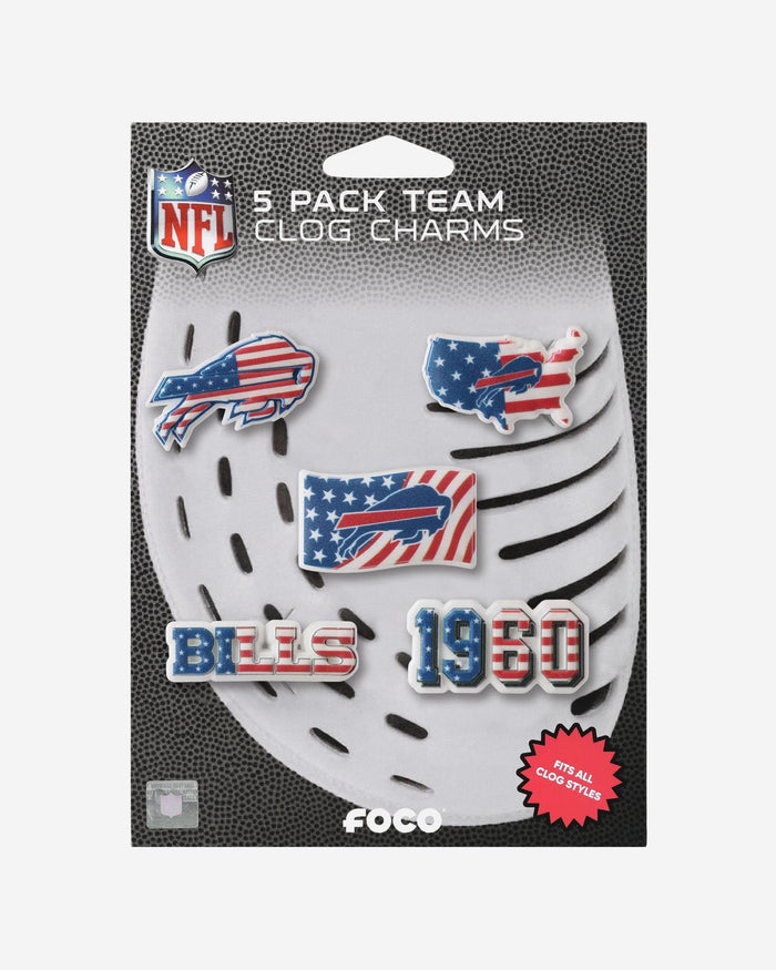 Buffalo Bills Americana 5 Pack Team Clog Charms FOCO - FOCO.com
