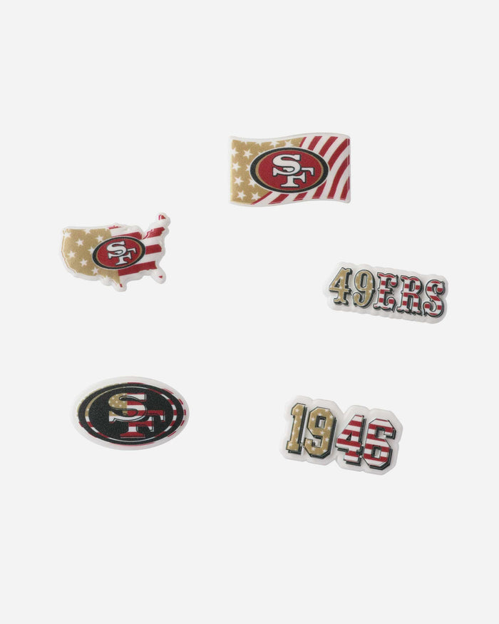 San Francisco 49ers Americana 5 Pack Team Clog Charms FOCO - FOCO.com