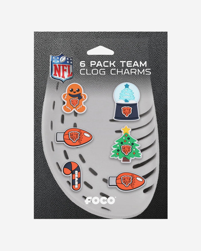 Chicago Bears 6 Pack Holiday Team Clog Charms FOCO - FOCO.com