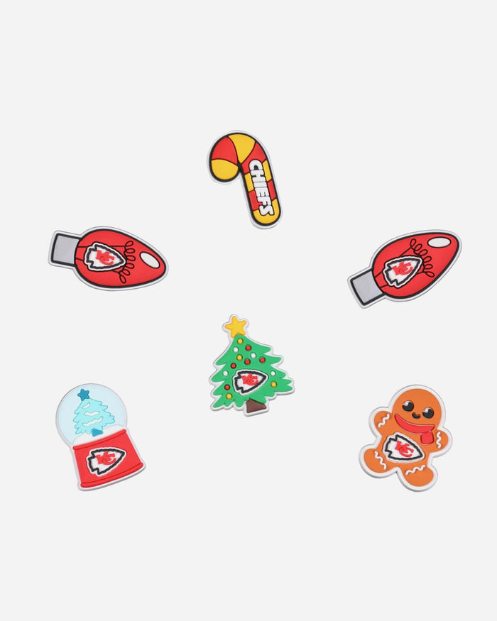 Kansas City Chiefs 6 Pack Holiday Team Clog Charms FOCO - FOCO.com