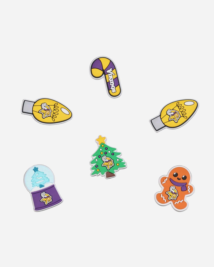 Minnesota Vikings 6 Pack Holiday Team Clog Charms FOCO - FOCO.com